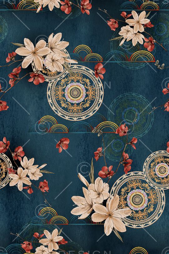 绿植树叶印花华亿平台图片