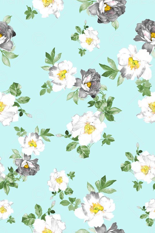 清爽底花卉印花华亿平台图片