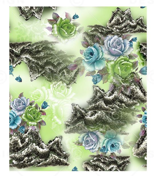 水墨风印花华亿平台图片