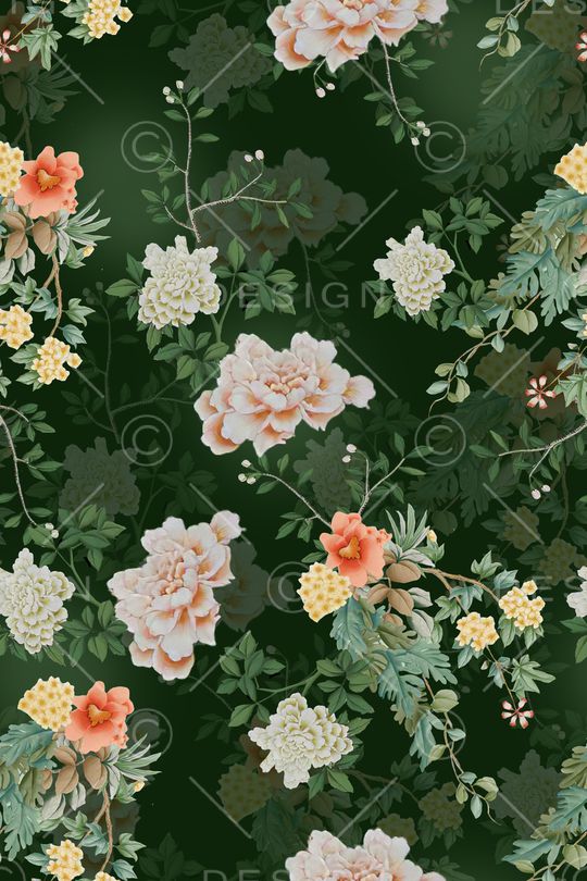 花卉印花华亿平台图片