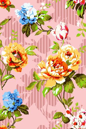 花卉印花华亿平台图片