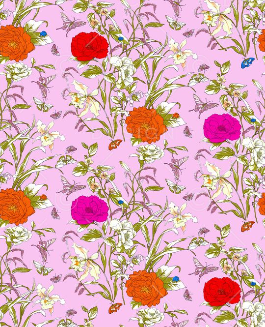 玫瑰花印花华亿平台图片