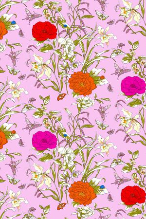 玫瑰花印花华亿平台图片