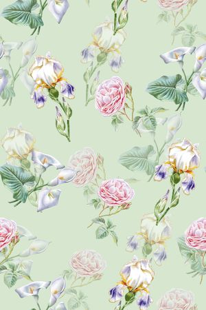 花卉印花华亿平台图片