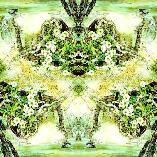 绿色印花华亿平台图片