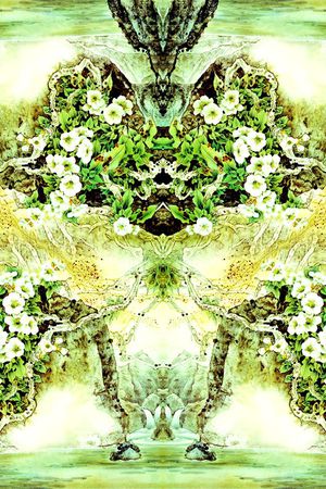 绿色印花华亿平台图片