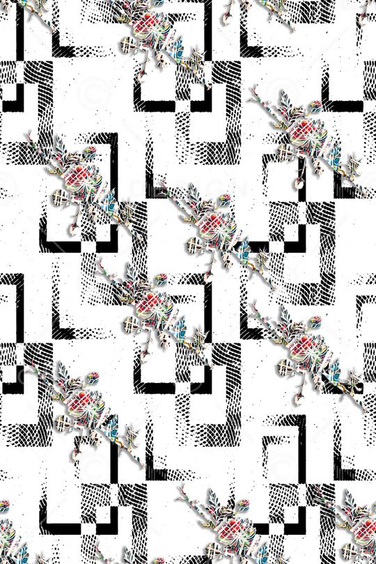 几何印花华亿平台图片