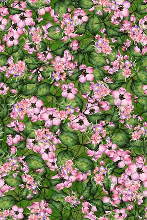 花卉印花华亿平台图片