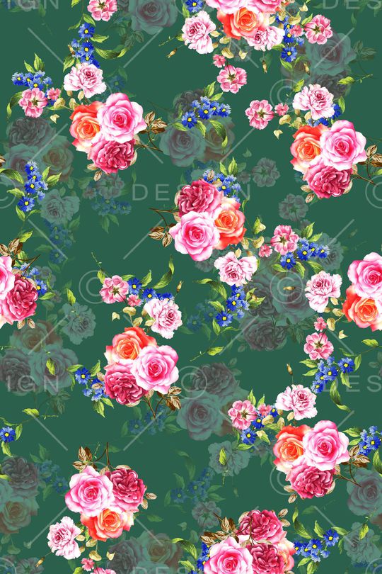 花卉印花华亿平台图片