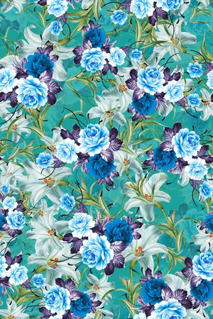 花卉印花华亿平台图片