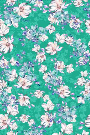 花卉印花华亿平台图片