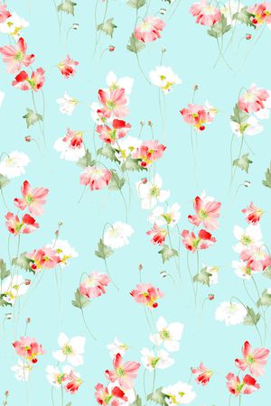 清爽底花卉印花华亿平台图片