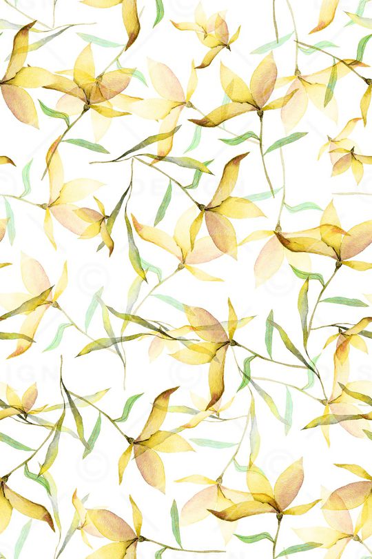 清爽底花卉印花华亿平台图片