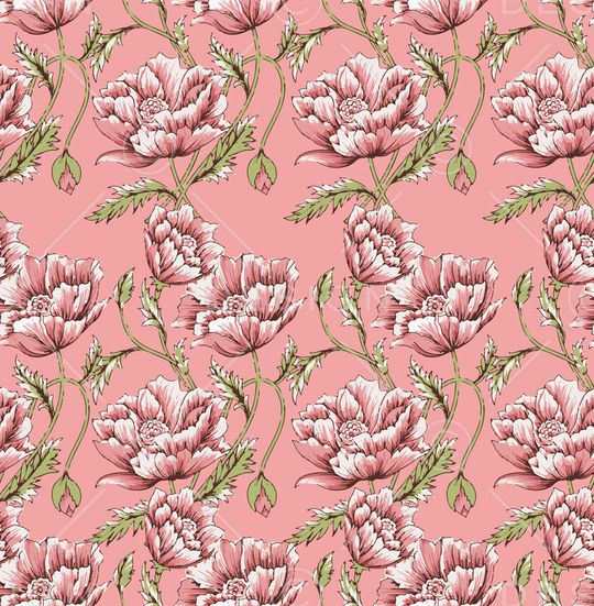 黑底花卉印花华亿平台图片