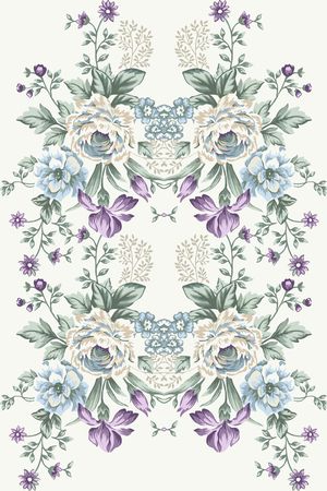 彩底花卉印花华亿平台图片