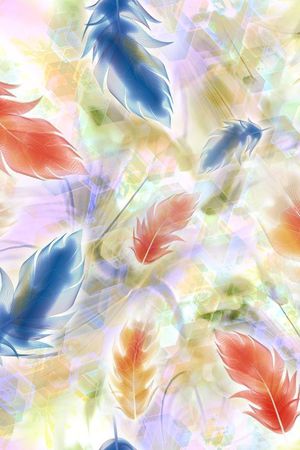 羽毛印花华亿平台图片