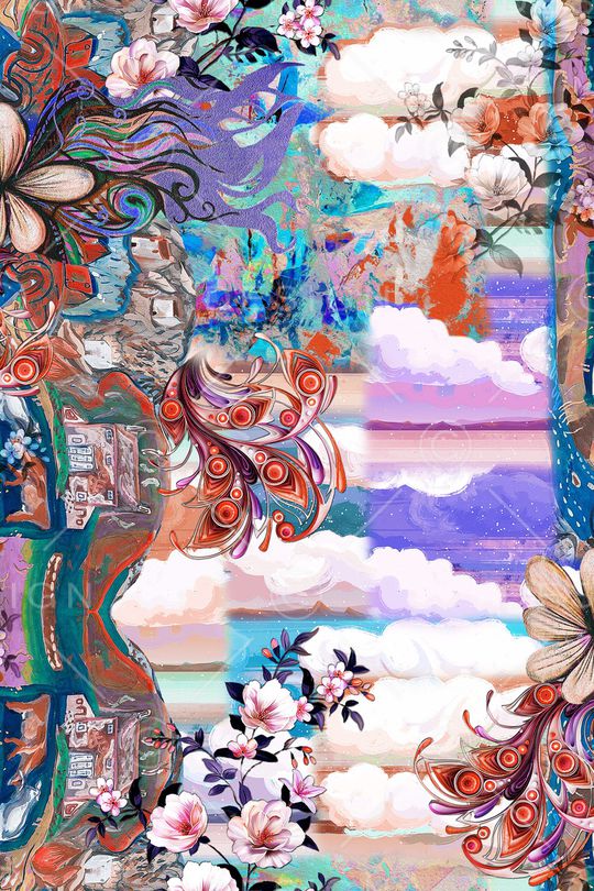 水彩印花华亿平台图片