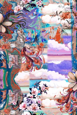 水彩印花华亿平台图片