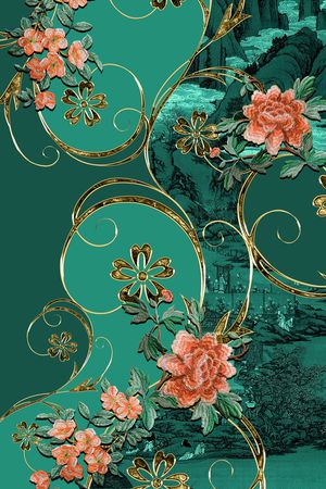 定位花印花华亿平台图片