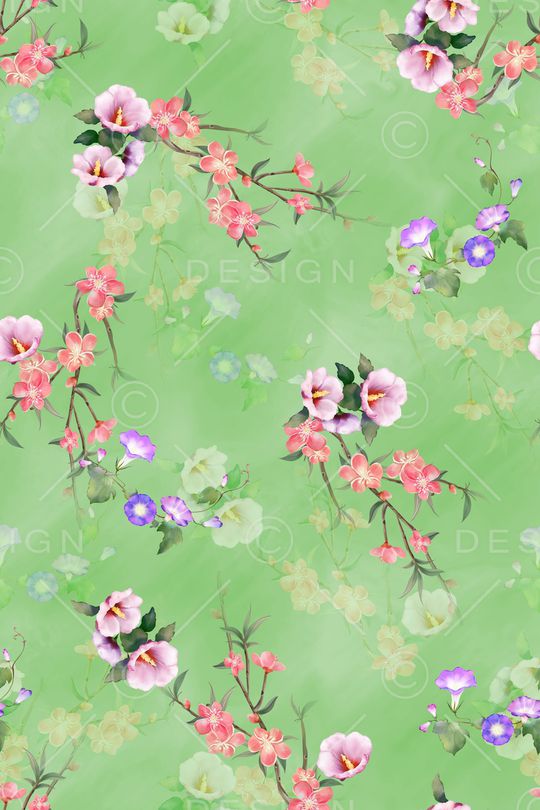 花卉印花华亿平台图片