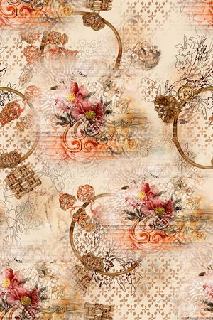 复古印花华亿平台图片