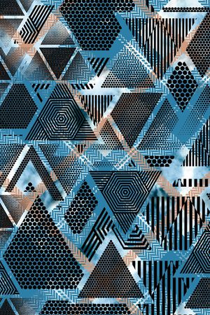 几何印花华亿平台图片