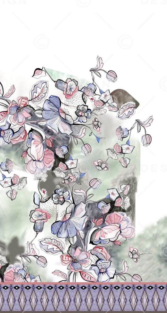 水彩印花华亿平台图片