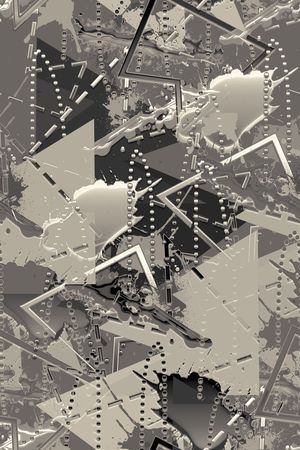 抽象男装印花华亿平台图片