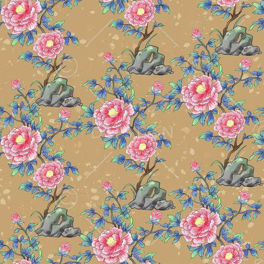 花卉印花华亿平台图片