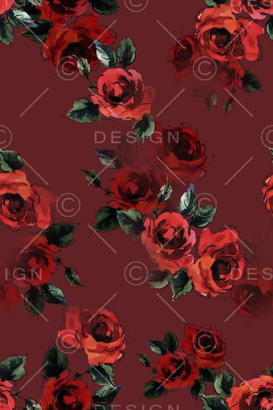 清爽底花卉印花华亿平台图片