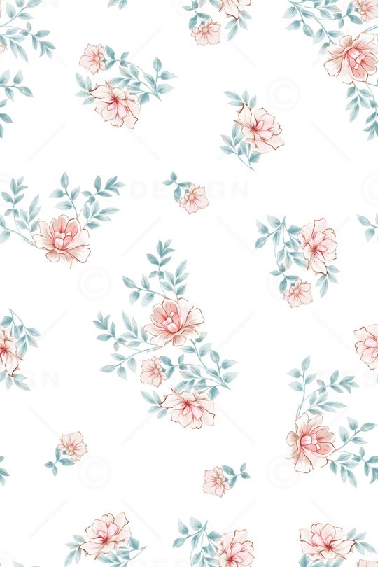 清爽底花卉印花华亿平台图片