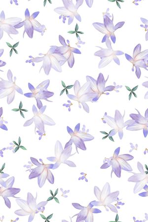 清爽底花卉印花华亿平台图片