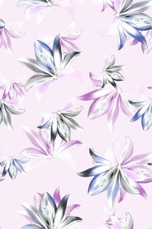 清爽底花卉印花华亿平台图片