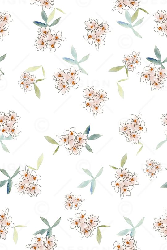 清爽底花卉印花华亿平台图片