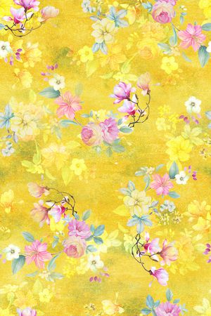 花卉印花华亿平台图片