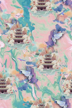 抽象印花华亿平台图片