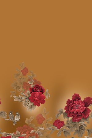 花卉印花华亿平台图片