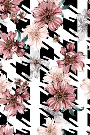 千鸟格印花华亿平台图片