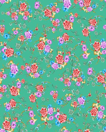 绿植树叶印花华亿平台图片