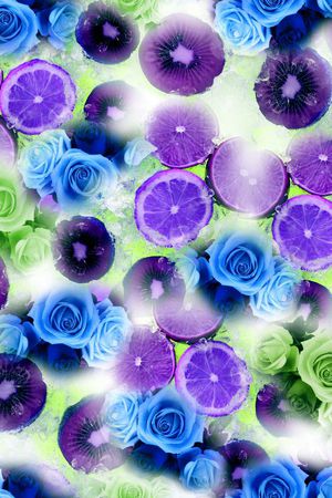 紫色印花华亿平台图片