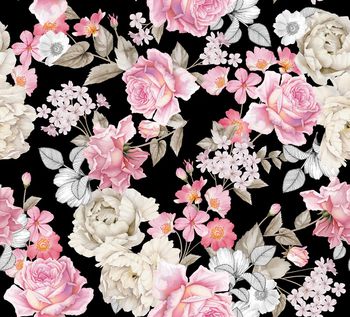 民族花卉印花华亿平台图片