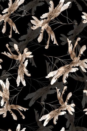 绿植树叶印花华亿平台图片