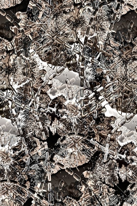 抽象男装印花华亿平台图片