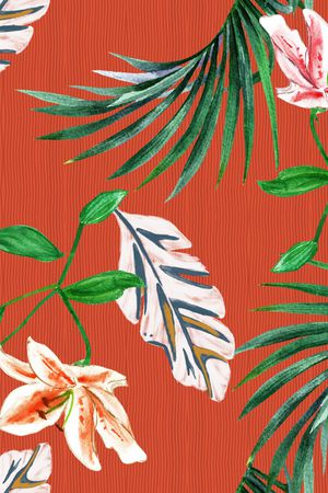 绿植树叶印花华亿平台图片