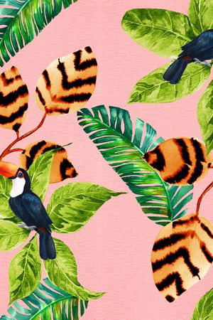 绿植树叶印花华亿平台图片