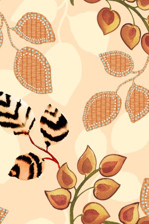 绿植树叶印花华亿平台图片