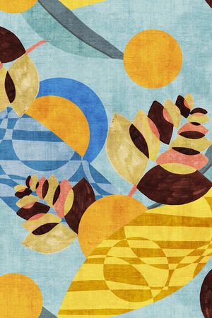 绿植树叶印花华亿平台图片