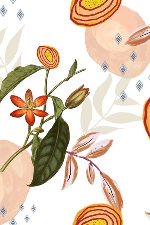 绿植树叶印花华亿平台图片