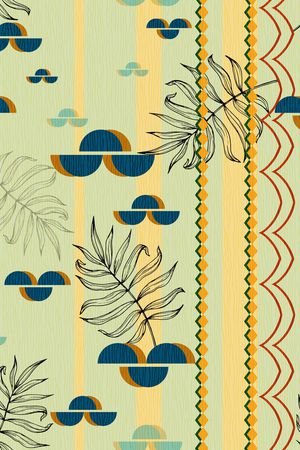 绿植树叶印花华亿平台图片