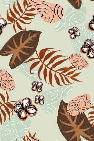 绿植树叶印花华亿平台图片